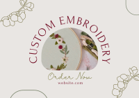 Embroidery Order Postcard Design