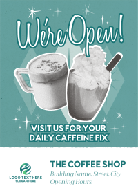 Midcentury Modern Coffee Shop Flyer Preview