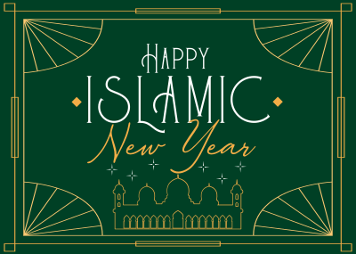 Elegant Islamic Year Postcard Image Preview