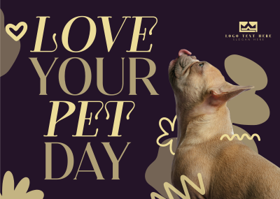 Love Your Pet Today Postcard Image Preview