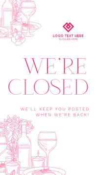 Luxurious Closed Restaurant Instagram Story Design