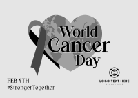 World Cancer Day Heart Postcard Design