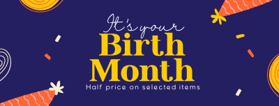 Birthday Month Promo Facebook cover Image Preview