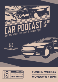Fast Car Podcast Flyer Design