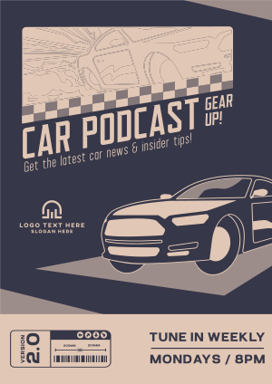 Fast Car Podcast Flyer Image Preview
