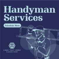 Rustic Handyman Service Instagram Post Design