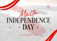 Joyous Malta Independence Postcard Image Preview