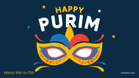 Purim Mask Facebook event cover Image Preview