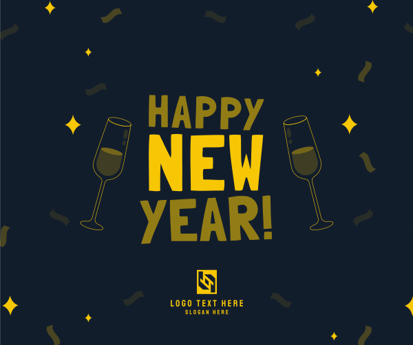 Happy New Year Facebook Post Design