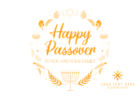 Passover Wreath Postcard Design
