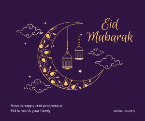 Magical Moon Eid Mubarak Facebook post Image Preview