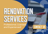 Renovation Experts Postcard Design