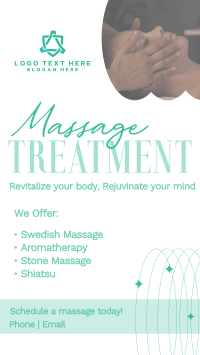 Spa Massage Treatment Facebook Story Design
