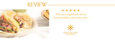 Vegan Food Review Facebook cover Image Preview