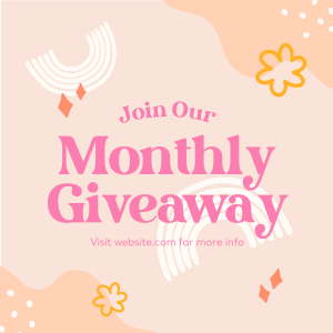 Monthly Giveaway Instagram post Image Preview