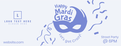 Mardi Gras Masquerade Facebook cover Image Preview