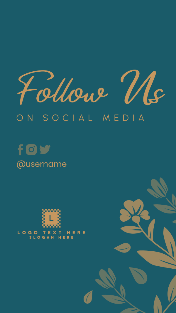 Floral Follow Us Instagram Story Design