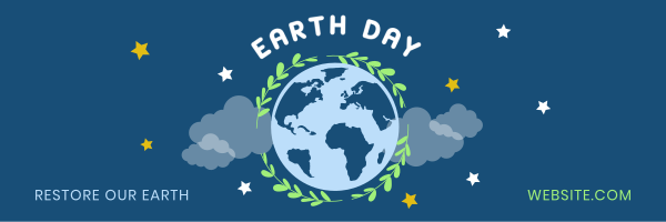 Restore Earth Day Twitter Header Design Image Preview