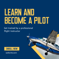 Flight Training Program Instagram Post Design