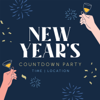 New Year Toast Countdown Instagram post Image Preview