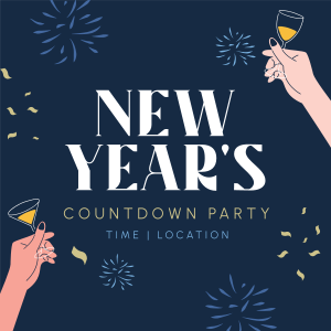 New Year Toast Countdown Instagram post Image Preview