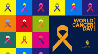 Multicolor Cancer Day Zoom Background Image Preview