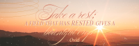 Rest Daily Reminder Quote Twitter Header Design