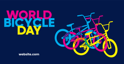 World Bicycle Day CMYK Facebook ad Image Preview