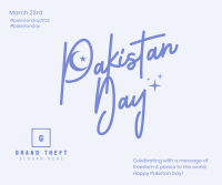 Pakistan Day Moon Facebook Post Design
