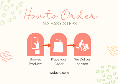 Easy Order Guide Postcard Image Preview