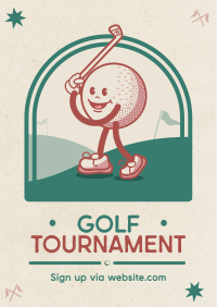 Retro Golf Tournament Poster Design