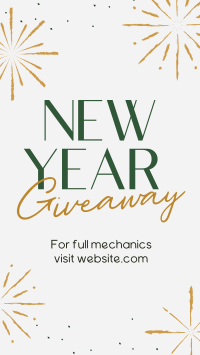 Sophisticated New Year Giveaway Instagram Story Design