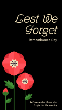 Poppy Remembrance Day Facebook story Image Preview