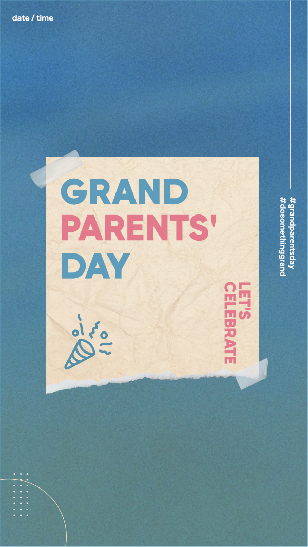 Grandparent's Day Paper Instagram Story Design Image Preview