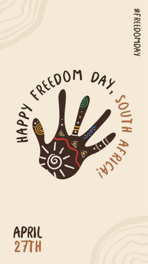 Freedom Day Hand Instagram story