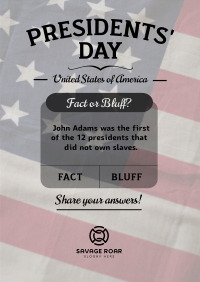 Presidents' Day Quiz  Poster Image Preview