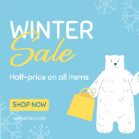 Polar Bear Shopping Linkedin Post Image Preview