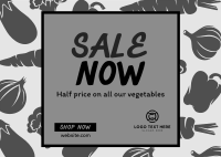Vegetable Supermarket Postcard Design