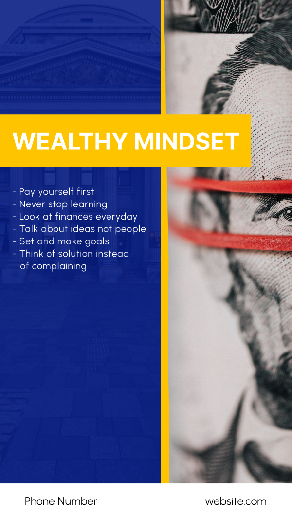 Wealthy Mindset Instagram Story Design Image Preview