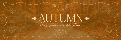 Fall Season Sale Twitter header (cover) Image Preview
