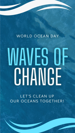 Minimalist World Ocean Day Facebook story Image Preview