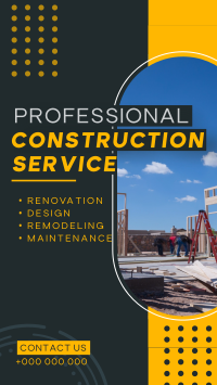 Modern Construction Service Instagram Story Design