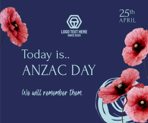 Anzac Day Message Facebook post