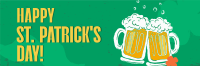 St. Patrick's Beer Greeting Twitter Header Design