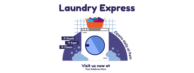Laundry Express Facebook cover Image Preview