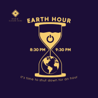 Earth Hour Glass Instagram post Image Preview