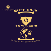 Earth Hour Glass Instagram Post Design