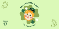Smiling St. Patrick Twitter post Image Preview