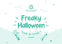 Freaky Halloween Postcard Image Preview