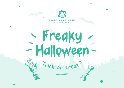 Freaky Halloween Postcard Image Preview